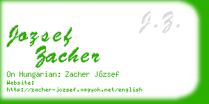 jozsef zacher business card